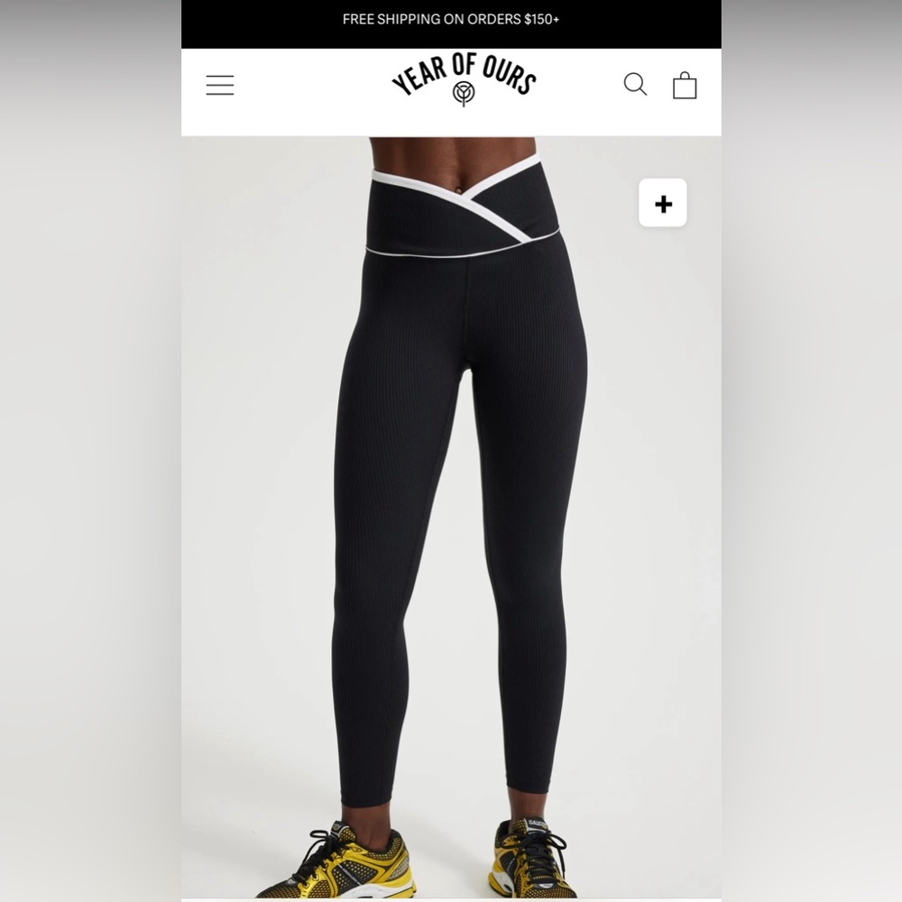 Year of Ours medium two-tone ribbed leggings